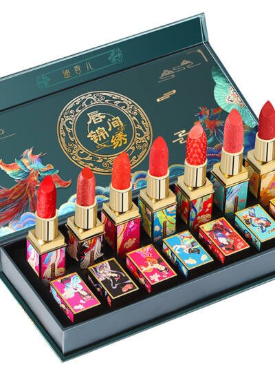 Chinese style imperial palace carved lipstick
