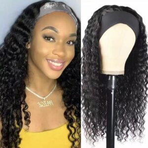 European And American Women's Head Scarf Wig Ice Silk Headband