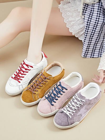 Autumn Retro White Sneakers For Women