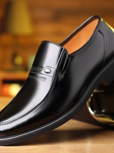Spring Men's Leather Shoes  Plus-size