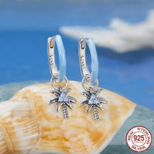 S925 Sterling Silver Oxidation Earrings All-matching