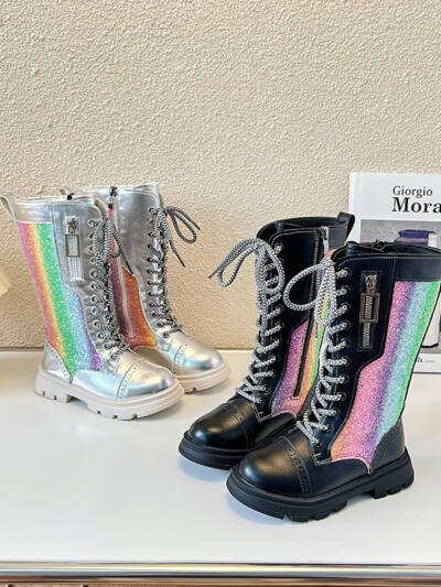 New Childrens Fashion Mid-calf Boots Soft Sole British Style