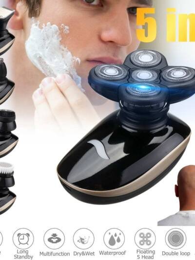 5 In 1 4D Rechargeable Bald Head Electric Shaver
