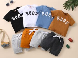 Short Sleeve Suit Boy Letter Printing