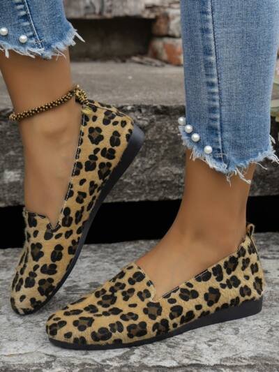 European And American Round Head Low Heel Flats Women