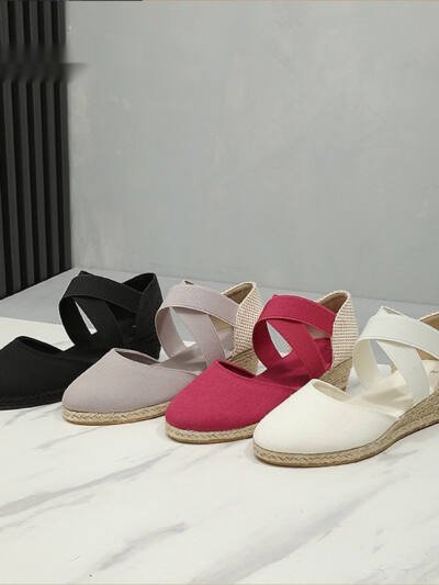 Comfortable Height-increasing Wedge Shoes With A Breathable Closed-toe Design