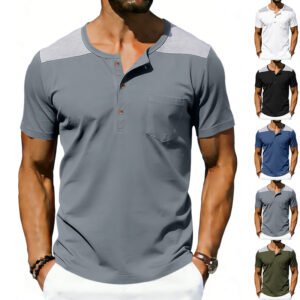Mens Loose-fitting Breathable Short-sleeve T-shirt