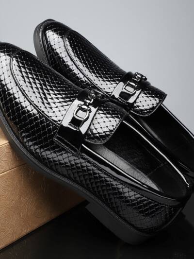 Minimalist British Style Mens Business Leather Shoes