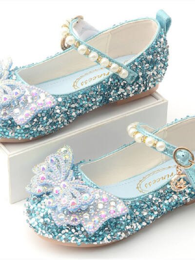 Children's New Bow Show Velcro Princess Shoes