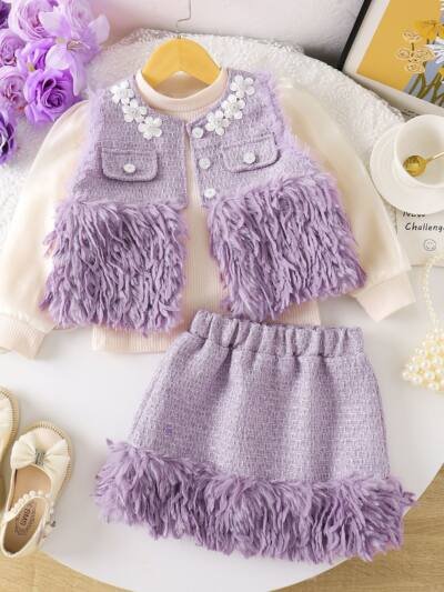 Fashionable And Versatile Loose Slimming Fringe Two-piece Set