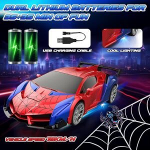 Remote-controlled Spider-transforming Toy Rechargeable Racing Car Model
