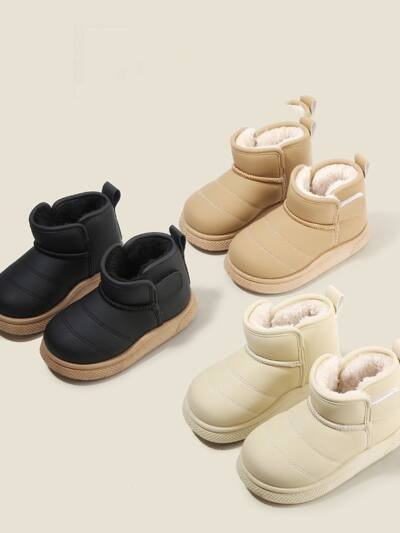 Fleece-lined Thickened Girls' Cotton Boots Warm Baby Cotton Shoes