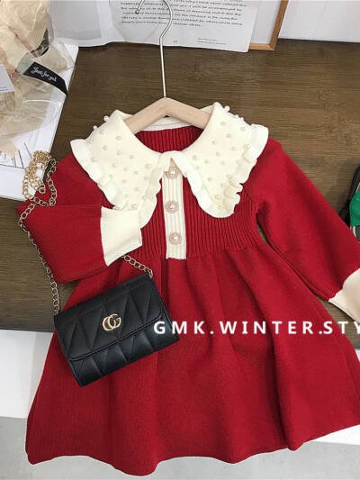 Children Knitted Sweater Dress Children