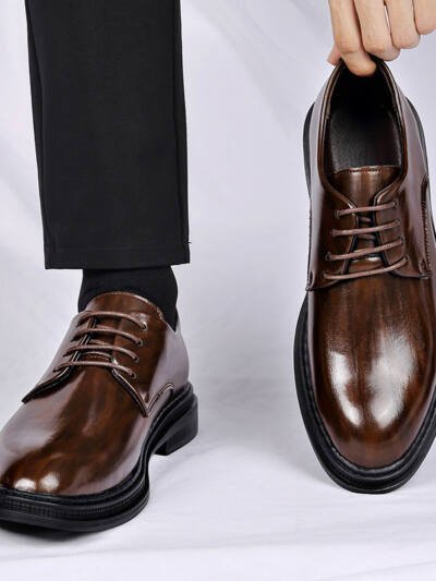 Men's Suit Leather Shoes Autumn And Winter Dress Wedding Groom Lace-up