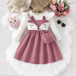 Long Sleeve Slim Fit Graceful And Cute Shy Fox Dress