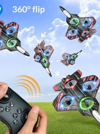 Foam-suspended Gravity-illusion Colorful Light Drone