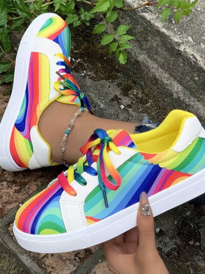 Street Fashion Casual Versatile Ladies Gradient Sports Shoes