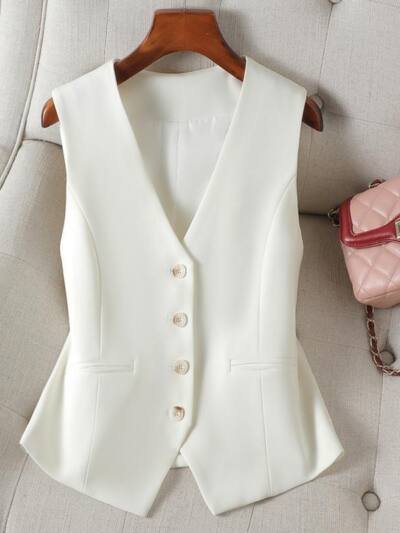 Fashion Design Sense Wild Vest Slimming Workplace Vest