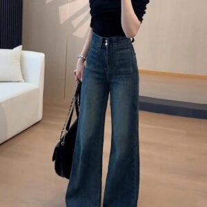 Flared Jeans For Women A-line Style, Autumn