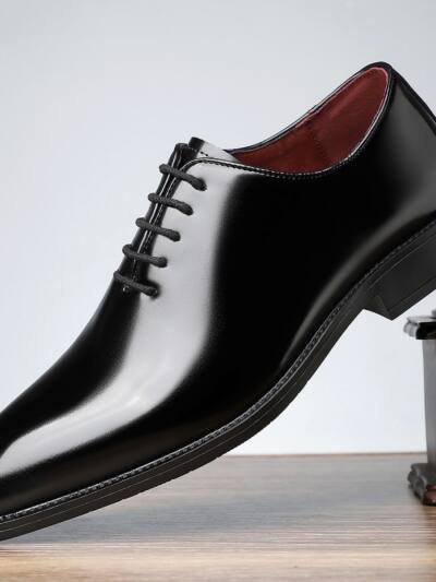 British Style Fashion Business Glossy Pointed Toe Comfortable All-matching Men's Shoes