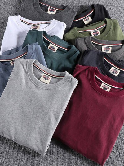 Solid-color Washed Pullover Base Shirt