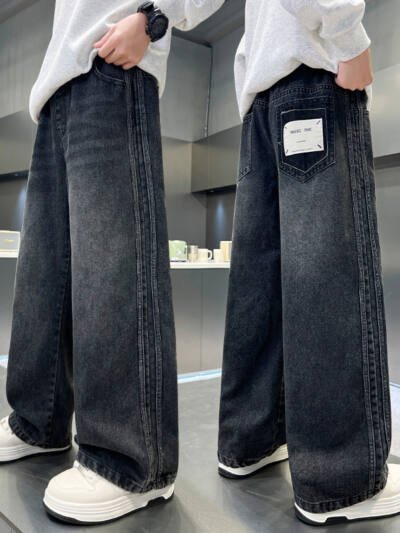 Korean Style Big Children Thick Warm Pants