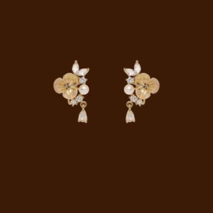 French Vintage Pearl Flower Earrings Premium Mosquito Coil Plate