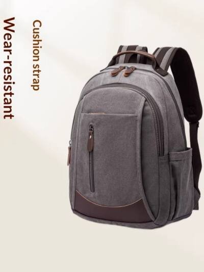 Trendy Solid Color Mens Backpack With Large Capacity