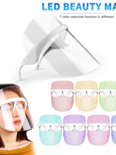 7 Color LED Mask Red Light Therapy Skin Rejuvenation Massager Beauty Home Skin Face Whitening Anti Aging SPA Device
