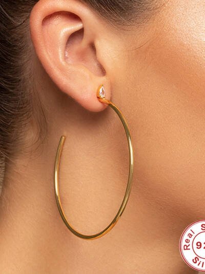 Glossy Ear Ring Special-interest Design C- Shaped Diamond Women