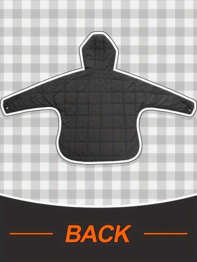 European And American Minimalist Style Plus-size Winter New Top, Hooded Pullover Basic Design, Half-open Snap Button Closure, Small Side Slits, Everyday Versatile Anti-cotton Jacket