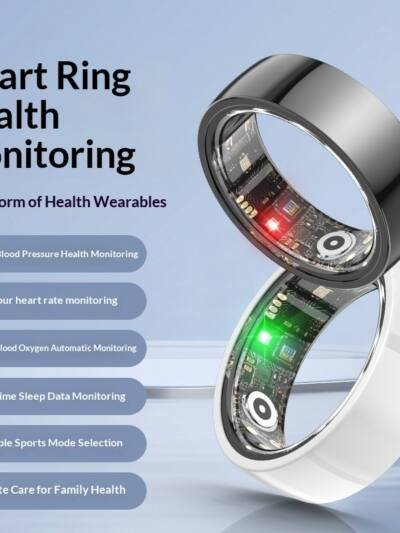 Remote Care Ring For Monitoring Sleep Heart Rate And Blood Oxygen Levels