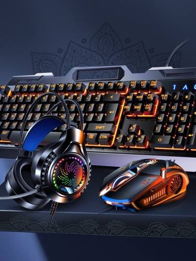 Silver Eagle V2G5 Mechanical Feeling Metal Keyboard Mouse Headset Three-piece Suit