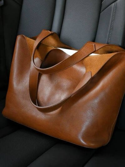 Commuter Large-Capacity Retro Flower Basket Bag Dual-Use Crossbody And Tote Style