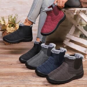 Womens Fleece-Lined Waterproof Non-Slip Insulated Extra-Thick Shoes