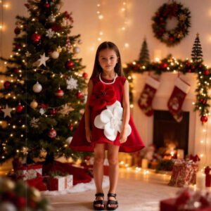 Girl's Summer Floral Ruffle Casual Dress