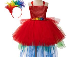 Children's Trailing Parrot Dress Birthday Dress Catwalk Ball