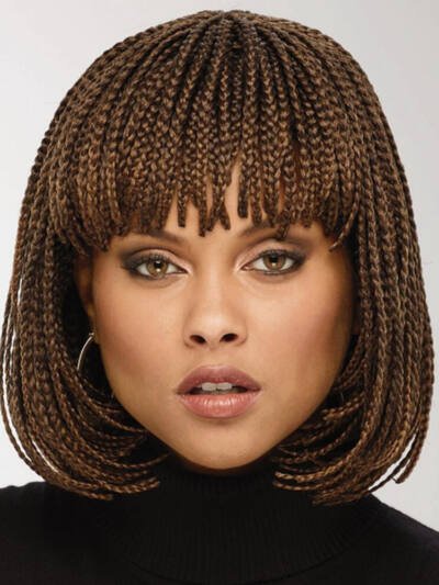 Braid Wig, Female Short Hair, Wave Head Wig, Full Top Chemical Fiber Headgear