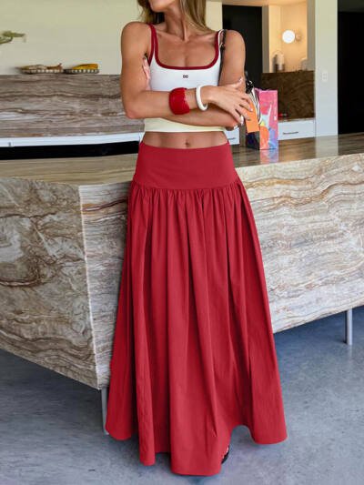 Elegant Pleated Skirt With A French Flair New Springsummer Style