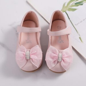 Princess PU Leather Bow Flower Girl Shoes