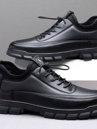 Business Formal Leather Shoes Black Casual Soft Upper