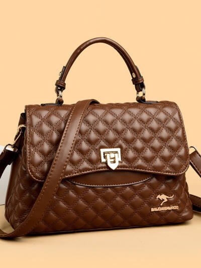 Fashionable Versatile Diamond-quilted Crossbody Shoulder Bag
