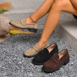 British-style Low-top Vintage Suede Shoes