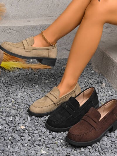 British-style Low-top Vintage Suede Shoes