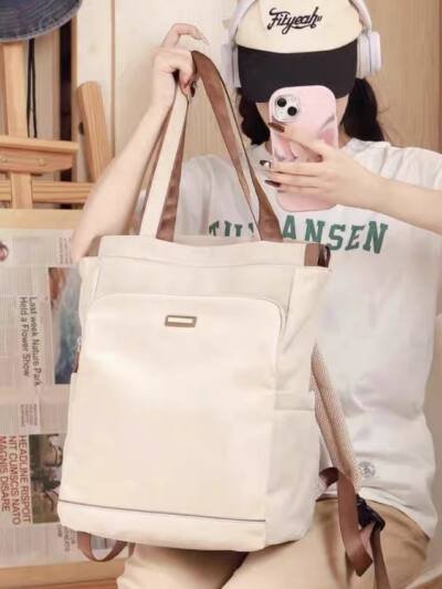 Large-capacity Womens Backpack  Simple And Practical Mom Bag