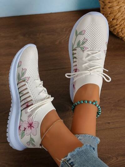 Women's Fashion Casual Mesh Flyknit Running Shoes