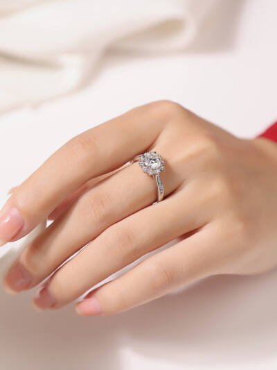 Ring S925 Silver Ice And Snow Female Ring Fashion