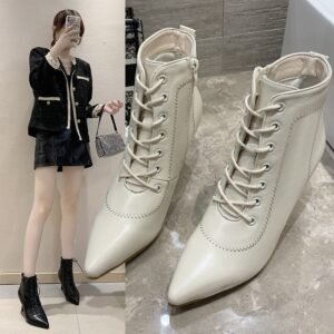 Womens Versatile Fashionable Pointed-toe Stiletto Boots