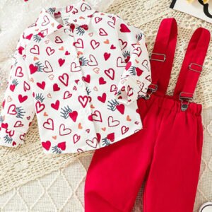 Christmas Shirt Children's Short-sleeved Shorts Two-piece Set