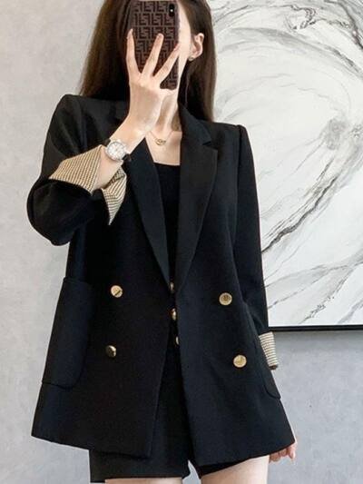 Seasonal Korean-style Double-breasted Chanel-style Top